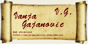 Vanja Gajanović vizit kartica